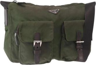 Prada Pre-owned Nylon Cross Body Bag - Dames - Vintage Schoudertas - Groen - ONE Size - Nylon - Vintage
