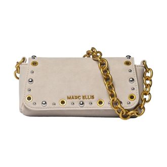 Marc Ellis Borsa a Spalla con Dettagli a Catena - - Bags - Donna - Grigio - ONE SIZE