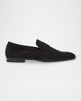 Tom Ford Men & apos;s Sean Suede Penny Loafers