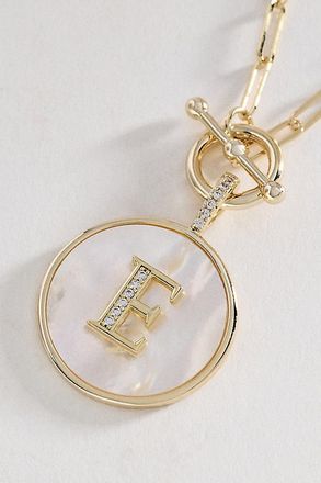Melinda Maria Love Letters Medallion Monogram Necklace
