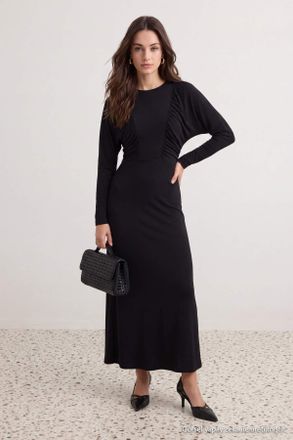 Trendyol Modest Dames Zwart Effen Maxi Lang A-lijn Modest Jurken