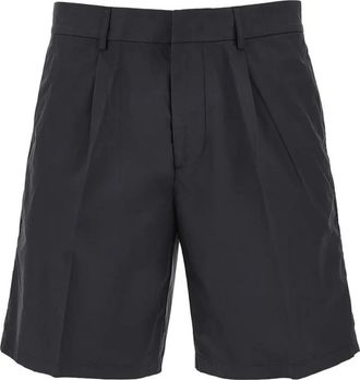Emporio Armani Gevouwen Pantalon Shorts - Heren - Korte Broeken - Blauw - XL - Katoen - Korte Broeken