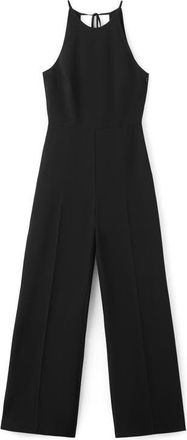 Mango Open Back Halter Neck Jumpsuit in Black at Nordstrom, Size X-Small
