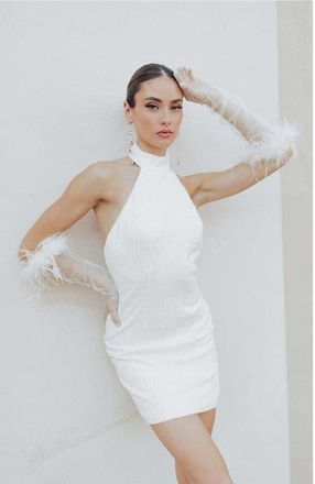 Untamed Petals Lexie Gloves in Ivory at Nordstrom