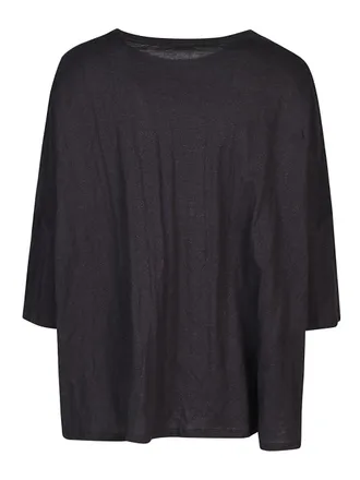 Apuntob Linen-Blend Jersey T-shirt - Black