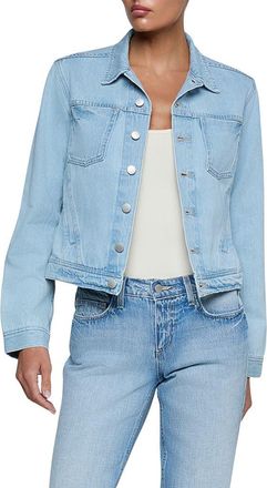 L'agence Celine Denim Trucker Jacket in Fontana at Nordstrom, Size Xx-Large