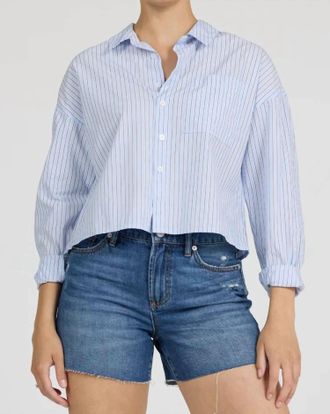 Dear John Denim Adrianna Striped Shirt In Blue