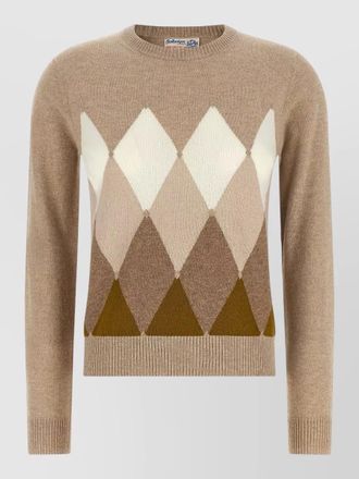 Ballantyne cashmere diamond-pattern sweater