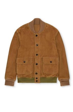 Fortela Cruiser Suede Bomber Jacket in Camel at Nordstrom, Size 50 Eu