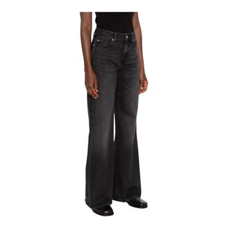 7 For All Mankind Jeans a vita alta a gamba larga - - Jeans - Donna - Nero - W29