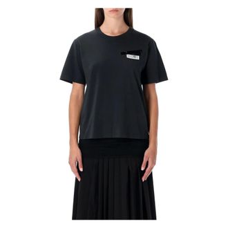 Maison Margiela T-Shirts, female, Black, S, Crewneck T-Shirt