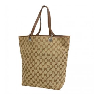 Gucci Brown Canvas Tote Bag (Pre-Owned)