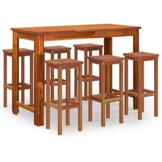 vidaXL vidaXL 7 Piece Garden Bar Set Solid Wood Acacia