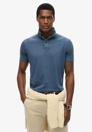 Superdry Poloshirt SUPERDRY ESSENTIAL JERSEY POLO, Herren, Gr. XXL, blau bottle, Single Jersey, Obermaterial: 100% Baumwolle, unifarben, relaxed fit, Rundhals,