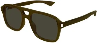 Saint Laurent Eyewear SL881004 Pilot-Frame Sunglasses - Brown