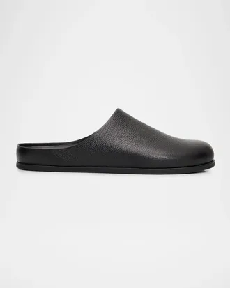 Vince Leo Grained Leather Clogs