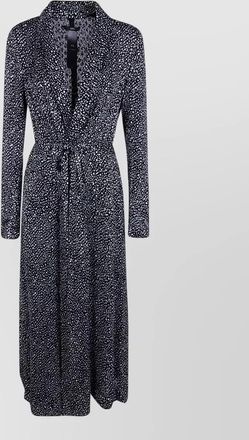 SAPIO devoree midi dress belted waist buttons