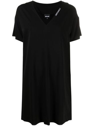 Just Cavalli V-neck dress - women - Viscose/Elastane - 40 - Black