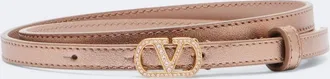 Valentino Garavani VLogo metallic leather belt