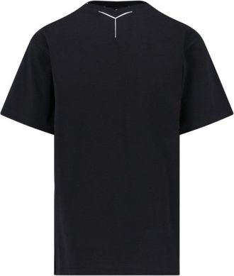 Y / Project Basic T-Shirt In Black Cotton Crew Neck