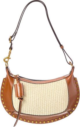 Isabel Marant Oskan Moon Raffia & Leather Hobo Bag