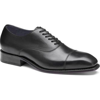 Johnston & Murphy Ashton Cap Toe Derby in Black Full Grain at Nordstrom, Size 10.5