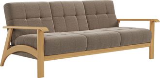 Sit&more 3-Sitzer »Billund« Armlehnen aus eichefarbigem Buchenholz, verschiedene Bezüge und Farben