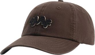 Olaf Hussein Washed Signature Logo Cap - Heren - Accessoires - Bruin - Maat: ONE Size Katoen