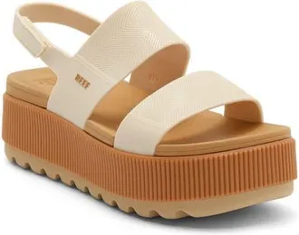 Reef Water Vista Platform Slingback Sandal in Vintage/tan at Nordstrom, Size 10