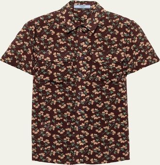 Prada Floral Silk Georgette Blouse