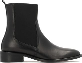 Kazar Leren Chelsea-laarzen met elastisch bovendeel - Dames - Chelseaboots - Zwart - 37 EU - Leer - Schoenen