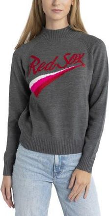 Lusso Womens Lusso Gray Boston Red Sox Serena Raglan Pullover Sweater at Nordstrom, Size Xx-Large
