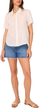 Vince Camuto Crop Button Blouse