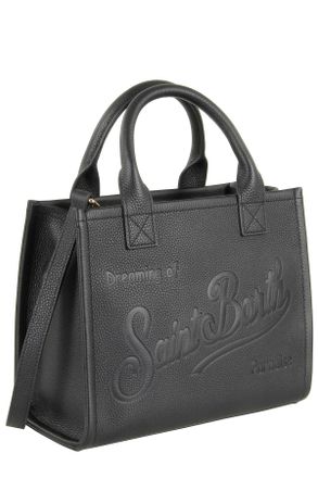 MC2 Saint Barth Structured Textured Leather Midi Shoulder Bag