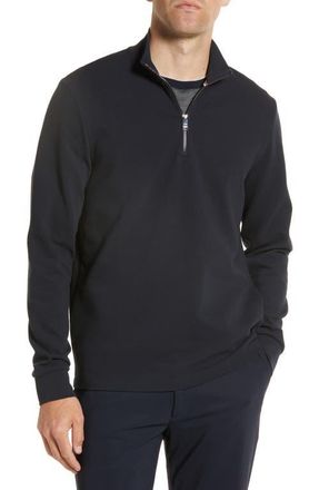 BOSS Sidney Stripe Cotton Pullover in Navy at Nordstrom, Size X-Large