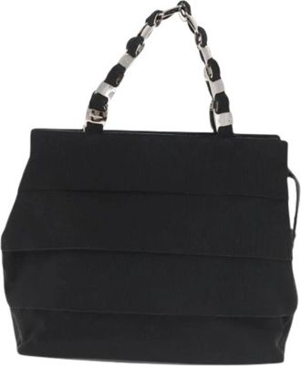 Ferragamo Pre-owned Canvas Handtas - Dames - Vintage Handtas - Zwart - ONE Size - Vintage