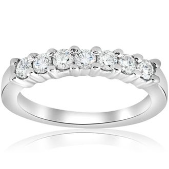 Pompeii3 1/2ct Diamond Wedding Ring 14K White Gold Size Selectable