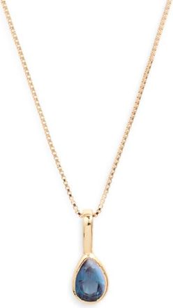 Set & Stones Teardrop Birthstone Pendant Necklace in Gold /September at Nordstrom