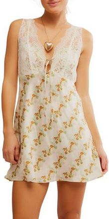Free People Countryside Mini Nightgown in Ivory Combo at Nordstrom Rack, Size X-Small