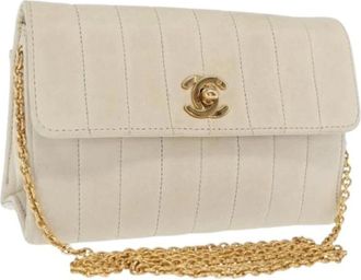 Chanel Pre-owned Cross Body Bags, female, Beige, Size: ONE SIZE Pre-owned Vintage Shoulder Bag