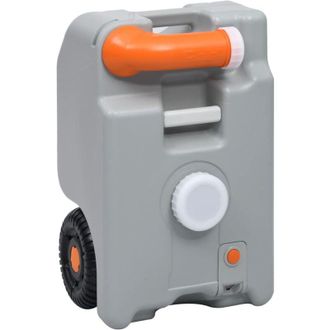 vidaXL Dep&oacute;sito De Agua Con Ruedas Para Camping Gris 25 L Vidaxl