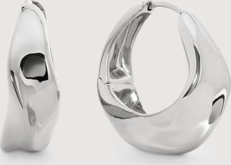 Monica Vinader Sterling Silver Nomade Medium Hoops