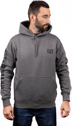 CAT Merkbanner Katoenen Grijze Hoodie voor Mannen