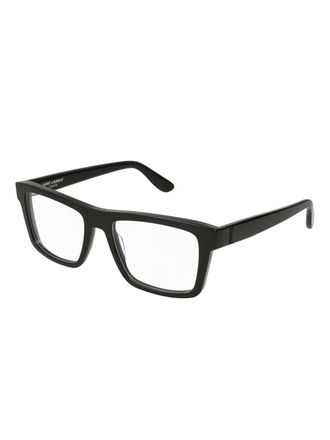 Saint Laurent Eyewear square-frame glasses - unisex - Acetate - 54 - Black