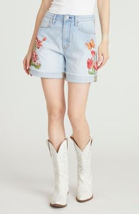 Free People Aria High Waist Cuffed Denim Shorts in Light Wash at Nordstrom Rack, Size 26
