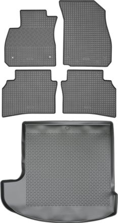OEM Juego De Alfombrillas De Goma Para Opel Insignia B Kombi De 2017: Alfombrilla Para Coche + Alfombrilla Para Maletero