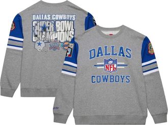 Mitchell & Ness Mens Mitchell & Ness Heather Gray Dallas Cowboys Vintage Logo Pullover Sweatshirt at Nordstrom, Size Medium