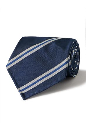 Dunhill 9.5cm Striped Mulberry Silk-Twill Tie