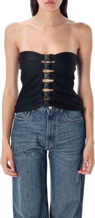 Coperni Womens Multi Buckle Top - Black Nylon - Size Medium