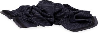 Gucci Gucci Pinstripe Wool Silk Scarf